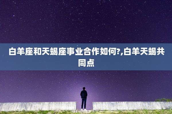 白羊座和天蝎座事业合作如何?,白羊天蝎共同点