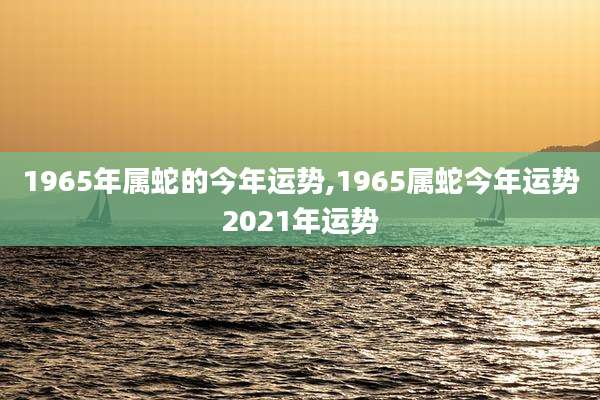 1965年属蛇的今年运势,1965属蛇今年运势2021年运势
