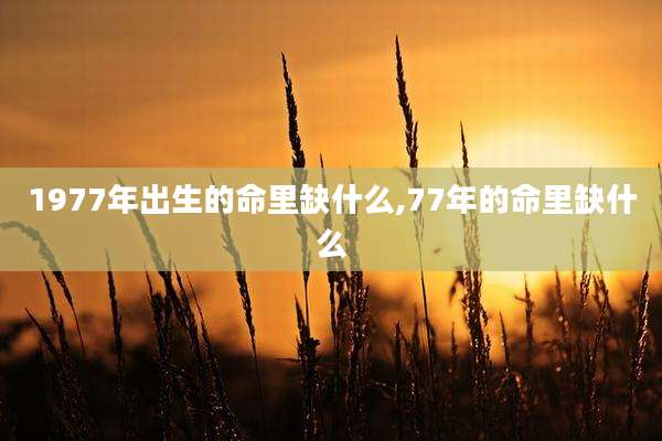 1977年出生的命里缺什么,77年的命里缺什么