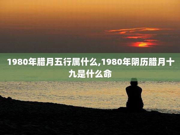 1980年腊月五行属什么,1980年阴历腊月十九是什么命