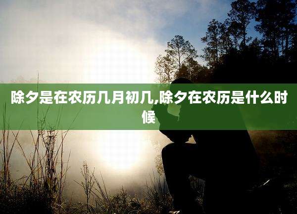 除夕是在农历几月初几,除夕在农历是什么时候