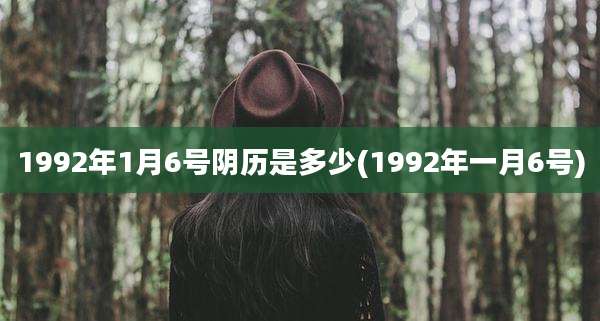 1992年1月6号阴历是多少(1992年一月6号)