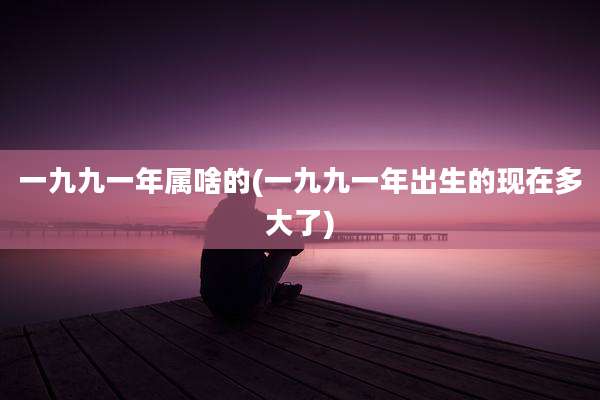 一九九一年属啥的(一九九一年出生的现在多大了)