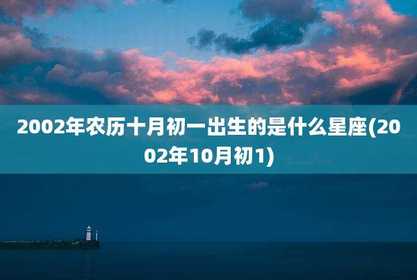 2002年农历十月初一出生的是什么星座(2002年10月初1)