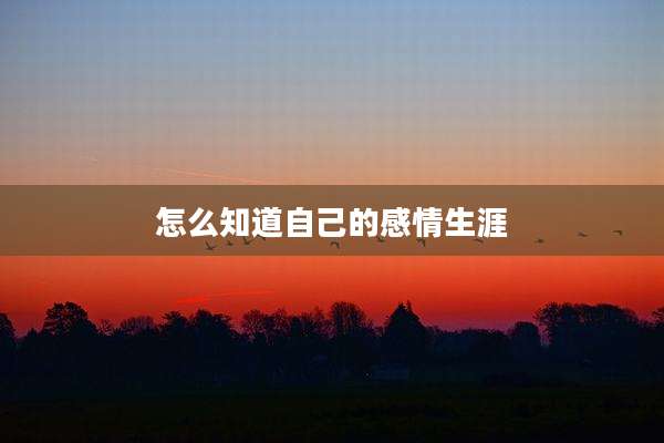 怎么知道自己的感情生涯