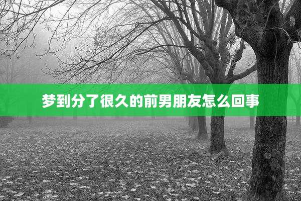 梦到分了很久的前男朋友怎么回事
