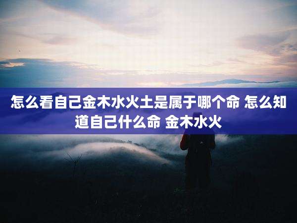 怎么看自己金木水火土是属于哪个命 怎么知道自己什么命 金木水火