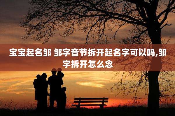 宝宝起名邹 邹字音节拆开起名字可以吗,邹字拆开怎么念