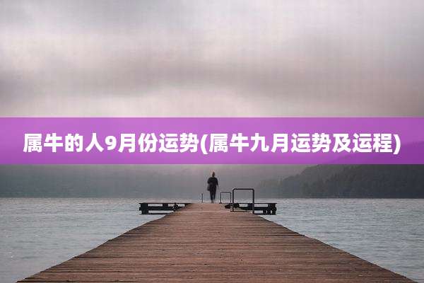 属牛的人9月份运势(属牛九月运势及运程)