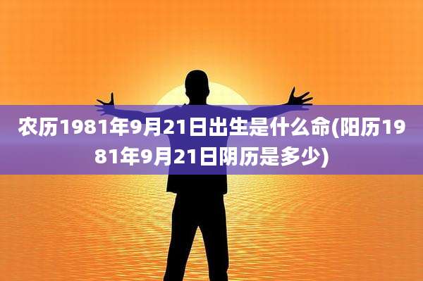 农历1981年9月21日出生是什么命(阳历1981年9月21日阴历是多少)