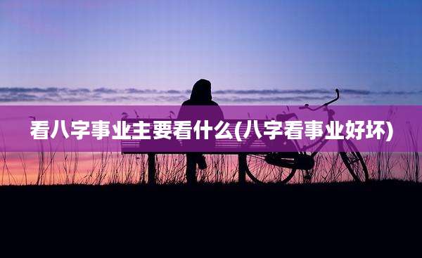 看八字事业主要看什么(八字看事业好坏)