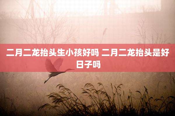 二月二龙抬头生小孩好吗 二月二龙抬头是好日子吗