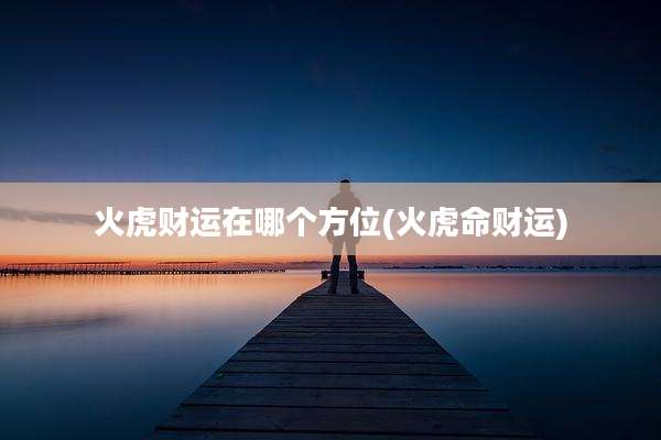 火虎财运在哪个方位(火虎命财运)