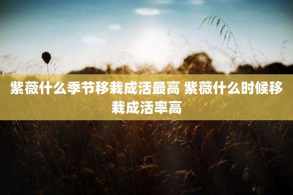 紫薇什么季节移栽成活最高 紫薇什么时候移栽成活率高