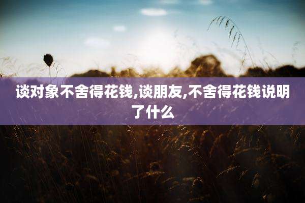 谈对象不舍得花钱,谈朋友,不舍得花钱说明了什么