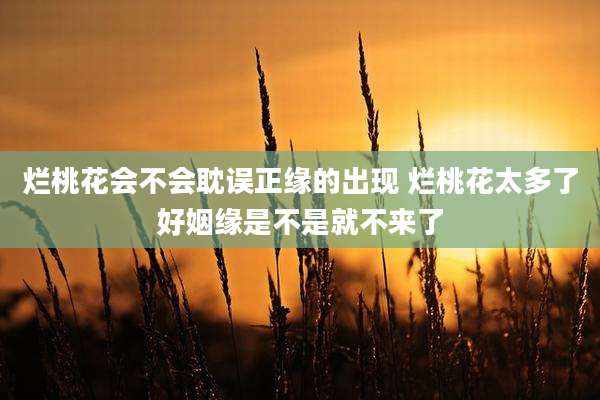 烂桃花会不会耽误正缘的出现 烂桃花太多了好姻缘是不是就不来了