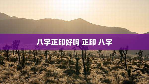 八字正印好吗 正印 八字