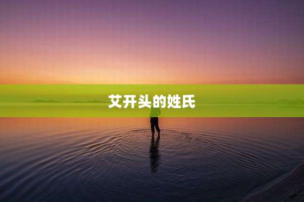 艾开头的姓氏