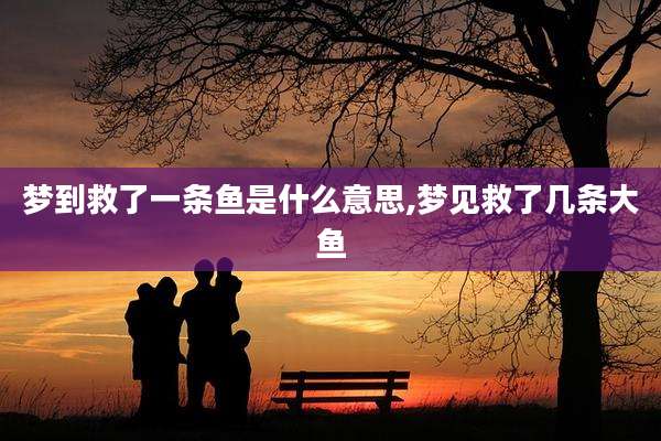 梦到救了一条鱼是什么意思,梦见救了几条大鱼