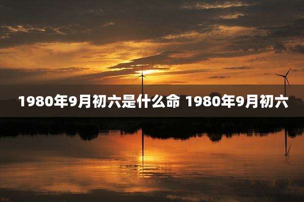 1980年9月初六是什么命 1980年9月初六