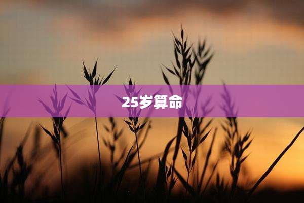 25岁算命