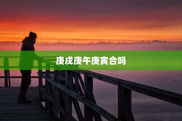 庚戌庚午庚寅合吗