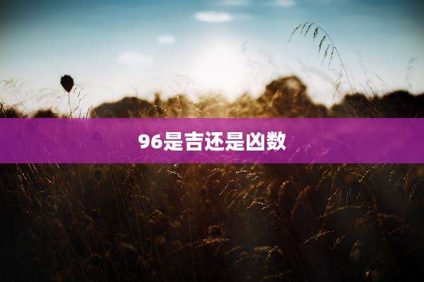 96是吉还是凶数
