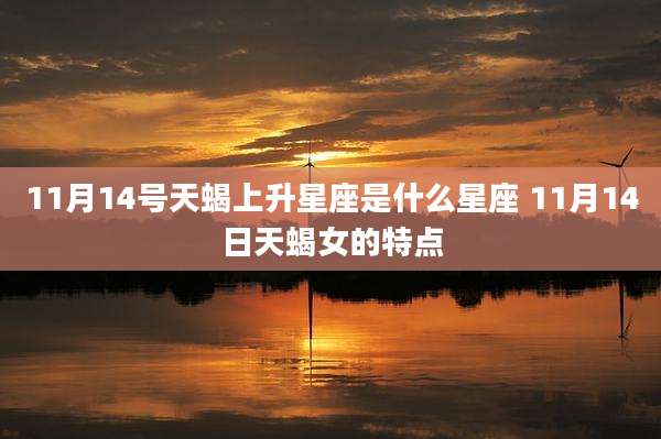 11月14号天蝎上升星座是什么星座 11月14日天蝎女的特点