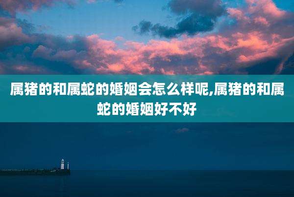 属猪的和属蛇的婚姻会怎么样呢,属猪的和属蛇的婚姻好不好