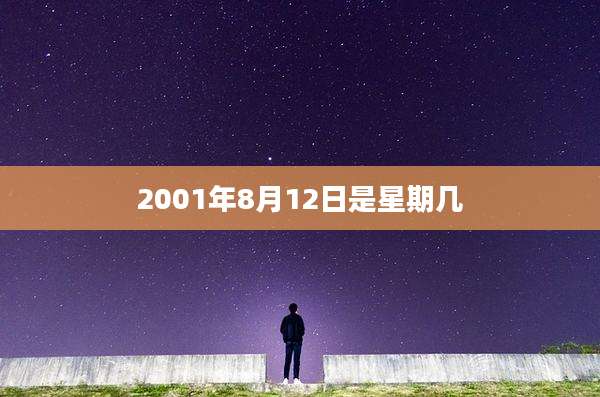 2001年8月12日是星期几