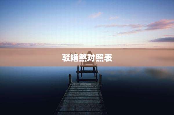 驳婚煞对照表
