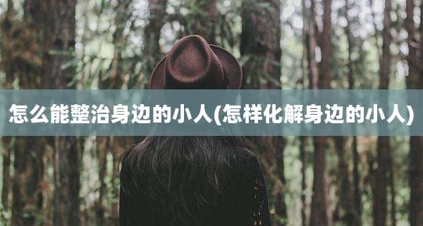 怎么能整治身边的小人(怎样化解身边的小人)