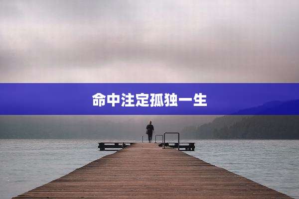命中注定孤独一生