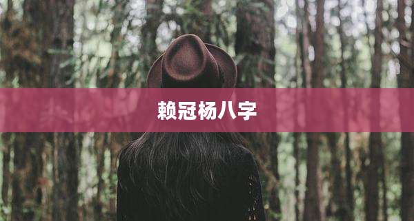 赖冠杨八字