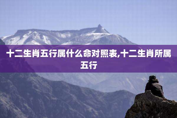 十二生肖五行属什么命对照表,十二生肖所属五行