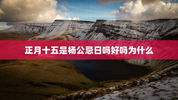 正月十五是杨公忌日吗好吗为什么