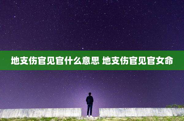 地支伤官见官什么意思 地支伤官见官女命
