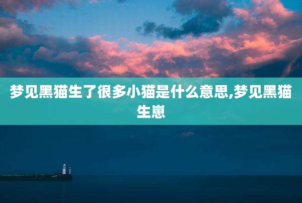 梦见黑猫生了很多小猫是什么意思,梦见黑猫生崽