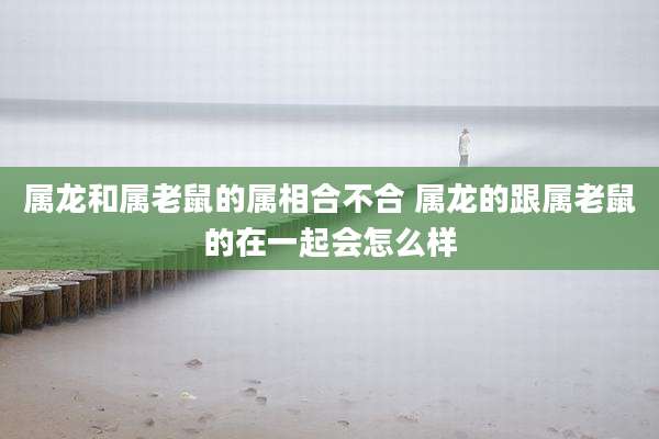 属龙和属老鼠的属相合不合 属龙的跟属老鼠的在一起会怎么样