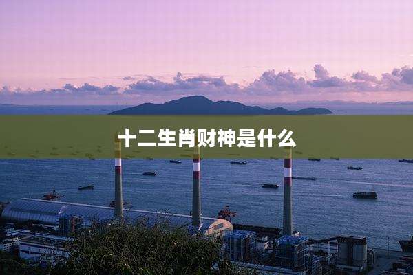 十二生肖财神是什么