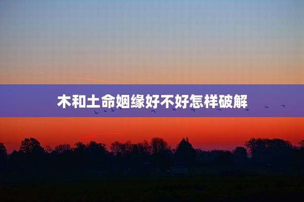 木和土命姻缘好不好怎样破解