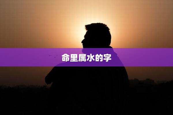 命里属水的字