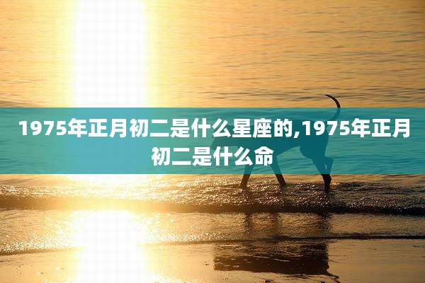 1975年正月初二是什么星座的,1975年正月初二是什么命