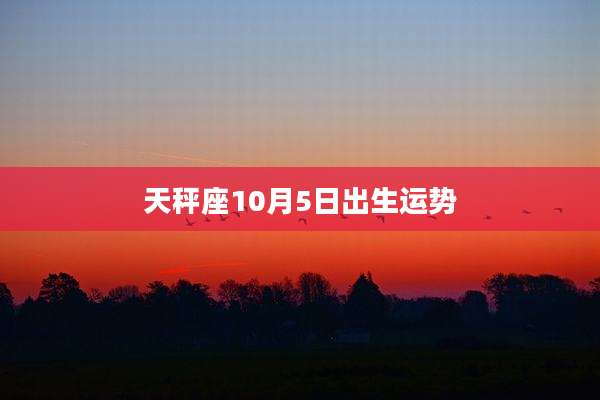 天秤座10月5日出生运势