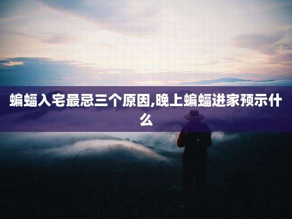 蝙蝠入宅最忌三个原因,晚上蝙蝠进家预示什么