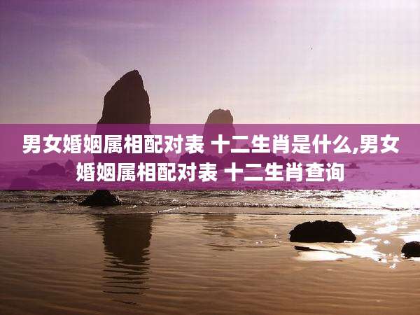 男女婚姻属相配对表 十二生肖是什么,男女婚姻属相配对表 十二生肖查询