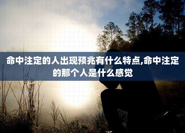 命中注定的人出现预兆有什么特点,命中注定的那个人是什么感觉
