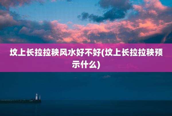坟上长拉拉秧风水好不好(坟上长拉拉秧预示什么)