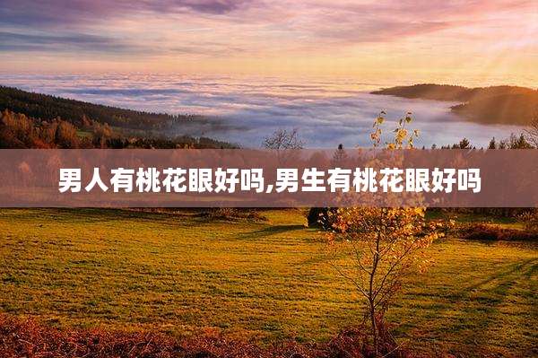 男人有桃花眼好吗,男生有桃花眼好吗
