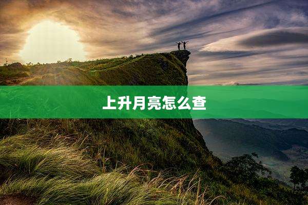 上升月亮怎么查